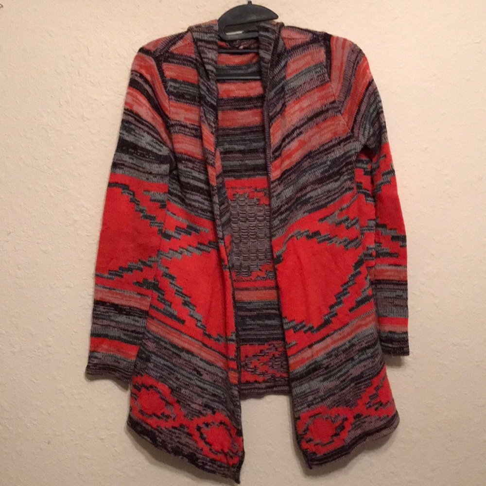 Hooded open cardigan